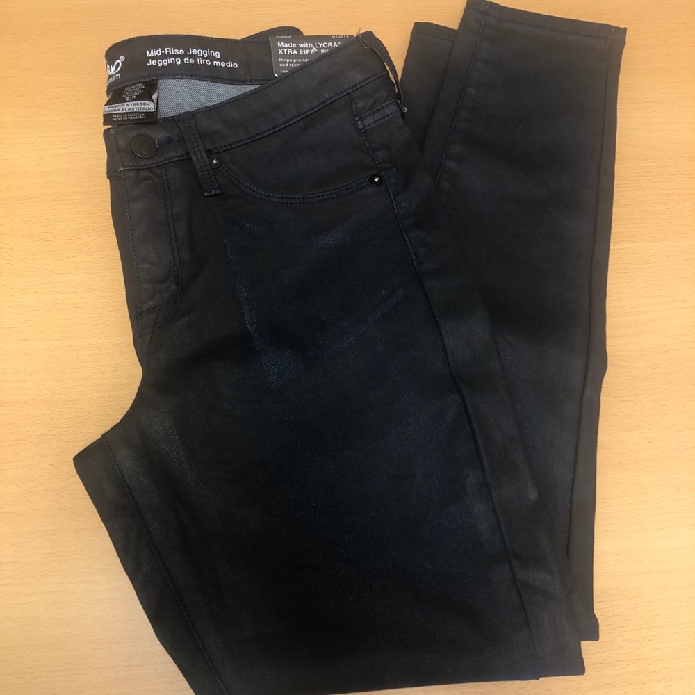 Mossimo jeggings, mid-rise, black, size 4 regular